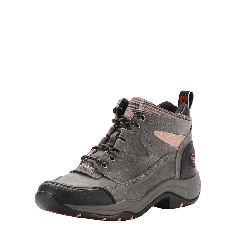 Ariat English: Terrain Zapatillas Outdoor Mujer - Gris / Rosas (RQMHL6209)